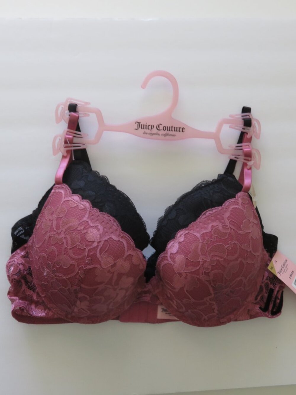 (#100) Juicy Couture Push-Up 2-Pack Lace Bra Size 38C